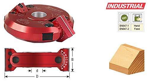 Amana Tool 61311 Insert Carbide Aluminum Adjustable Chamfer -90.0 to +90.0 x 167mm D x 60mm CH x 1-1/4 Bore Shaper Cutter