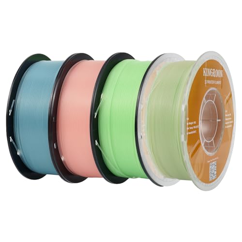 Kingroon Silk PLA Bundle 3D Printer Filament, Dimensional Accuracy +/- 0.03 mm, 10 kg Spool(22lbs)