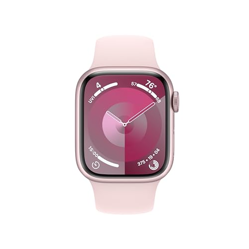 Apple Watch Series 9 [GPS 45mm] Midnight Aluminum Case with Midnight Sport Band, S/M (Renewed) - Radiant Selections