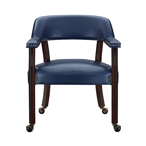 Steve Silver Furniture Tournament Arm Casters Chair, 25" L x 25" W x 31" H, Black