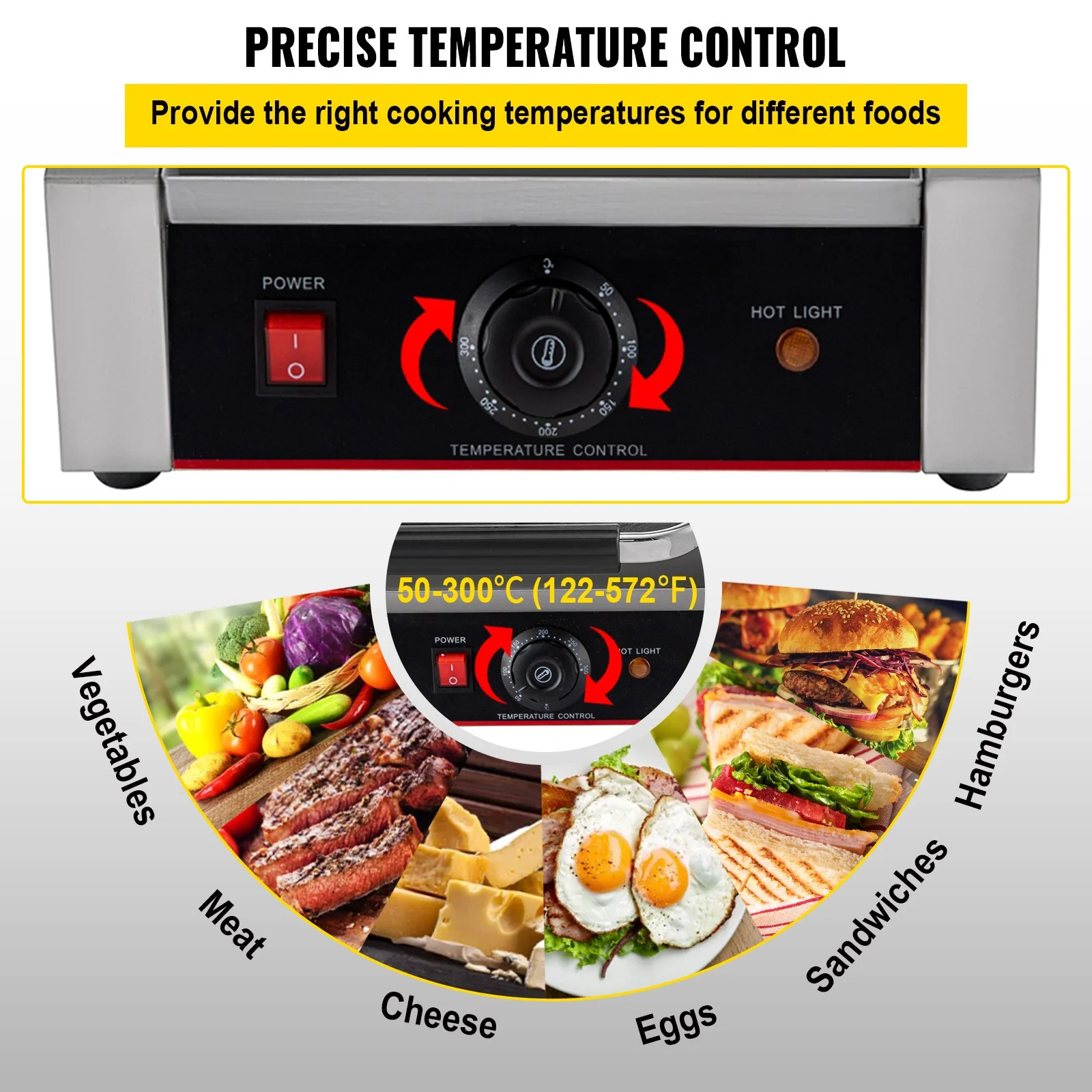 1800W Electric Sandwich Bread Toaster Press Maker
