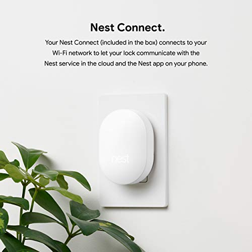 Google Nest x Yale Lock - Tamper-Proof Smart Lock for Keyless Entry - Keypad Deadbolt Lock for Front Door - Satin Nickel