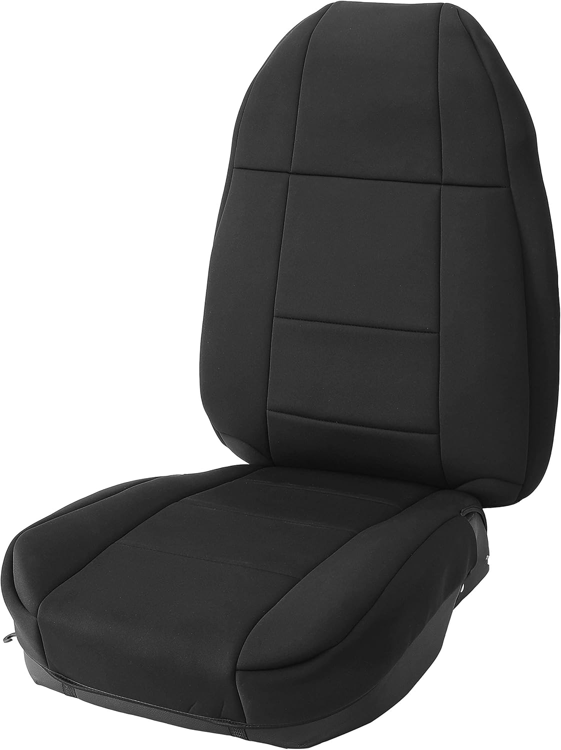 HECASA Black Cloth Front and Rear Seat Covers Set Compatible with 1991-1995 Jeep Wrangler YJ