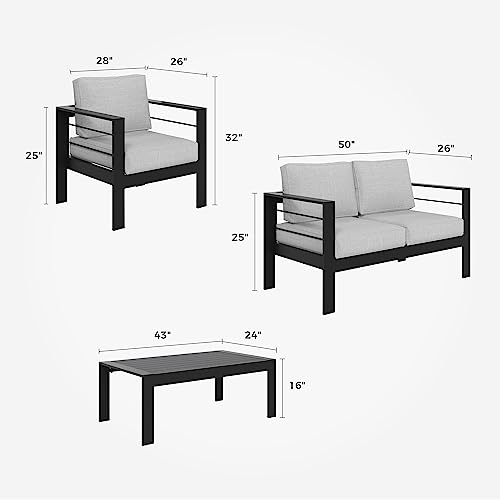 Solaste Aluminum Patio Furniture Set
