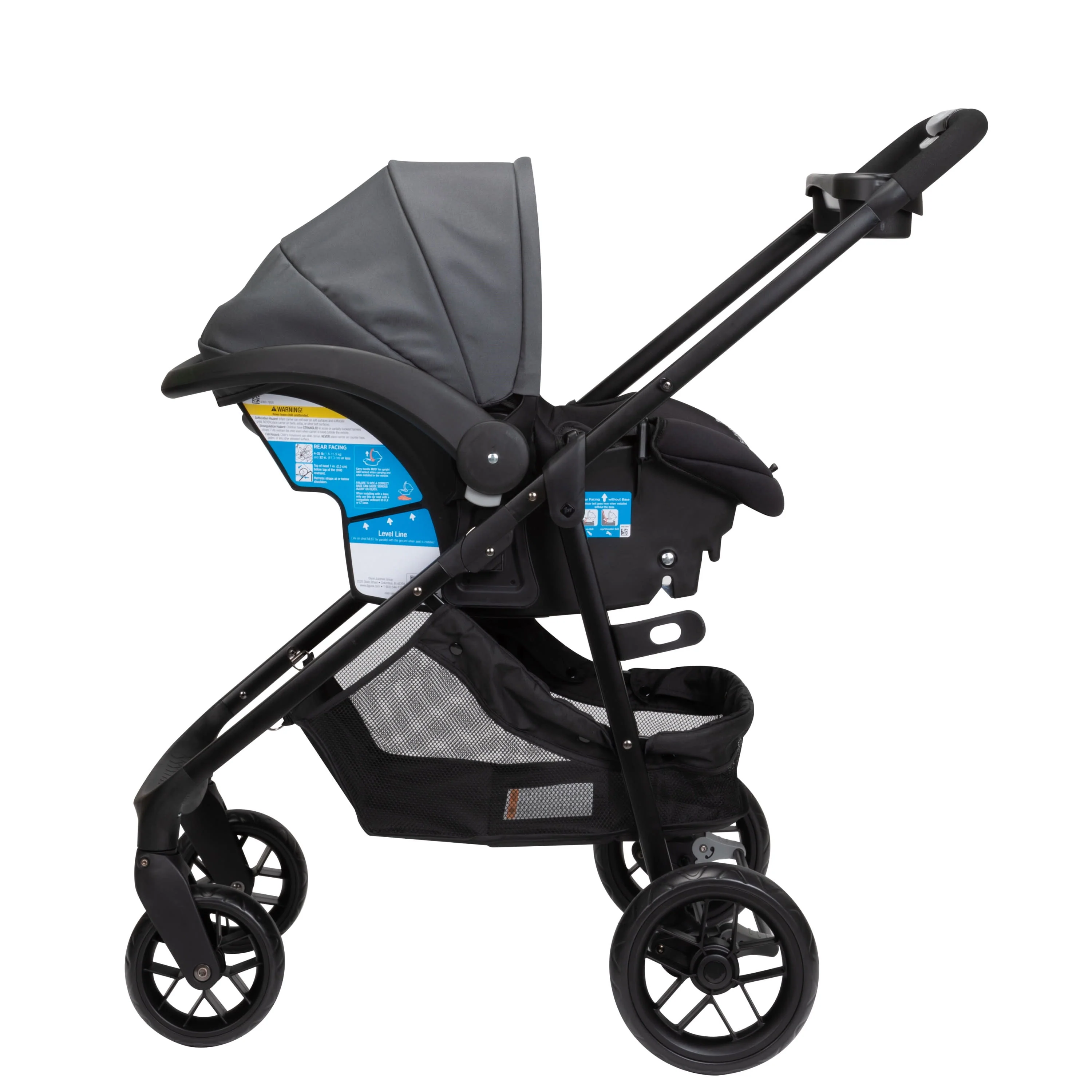 Safety 1st Grow and Go Sprint Modular Travel System Stroller with Rear-Facing Infant Car Seat, Whisper Grey
