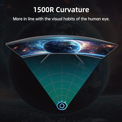 KTC 32 Inch 240Hz Curved Gaming Monitor, FHD 1080P 1500R HDR Gaming PC Monitor, FreeSync, Ultra-Fast 1ms Monitor for Gamer, 3500:1 Contrast