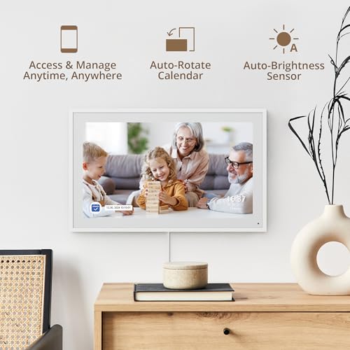 Dragon Touch 15.6" Digital Calendar Chore Chart – 1080P Full HD Interactive Touchscreen, Smart Family Planner