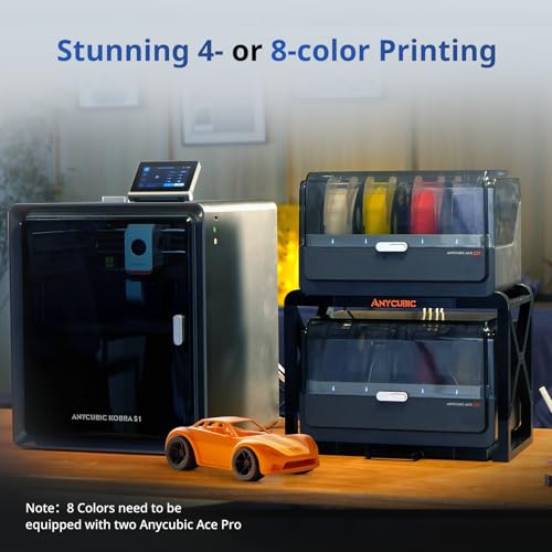 Anycubic 3D Printer Kobra S1 Combo, Multi-Color 3D Printer Max 600mm/s High Speed Printing High Precision