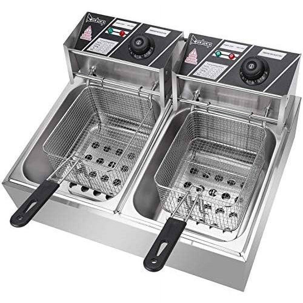 5000W Deep Fryer, 12L Electric Dual Deep Fryer