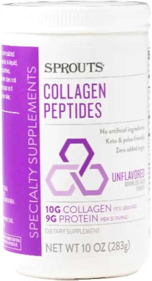 Sprouts Unflavored Collagen Peptides Powder - 10 oz - Kansas Nuitrition - HNZSDS