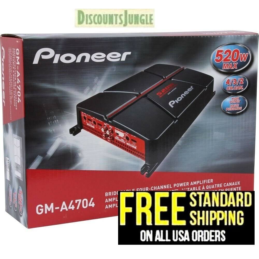 Pioneer GM A4704 GM Series Class AB Amp 4 Channels 520 Watts Max