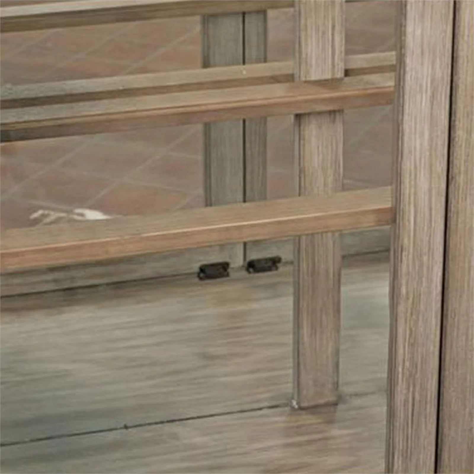 Bowery Hill Contemporary 5 Shelf Curio Cabinet in Natural