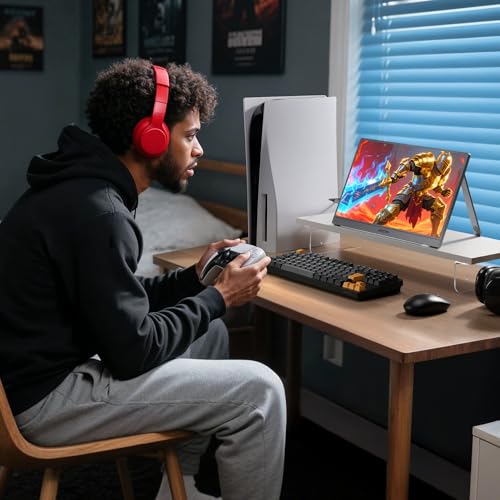 ARZOPA 16.1'' 144Hz Portable Gaming Monitor, 106% sRGB 1080P FHD Kickstand Portable Monitor with HDR, Ultra Slim, Eye Care