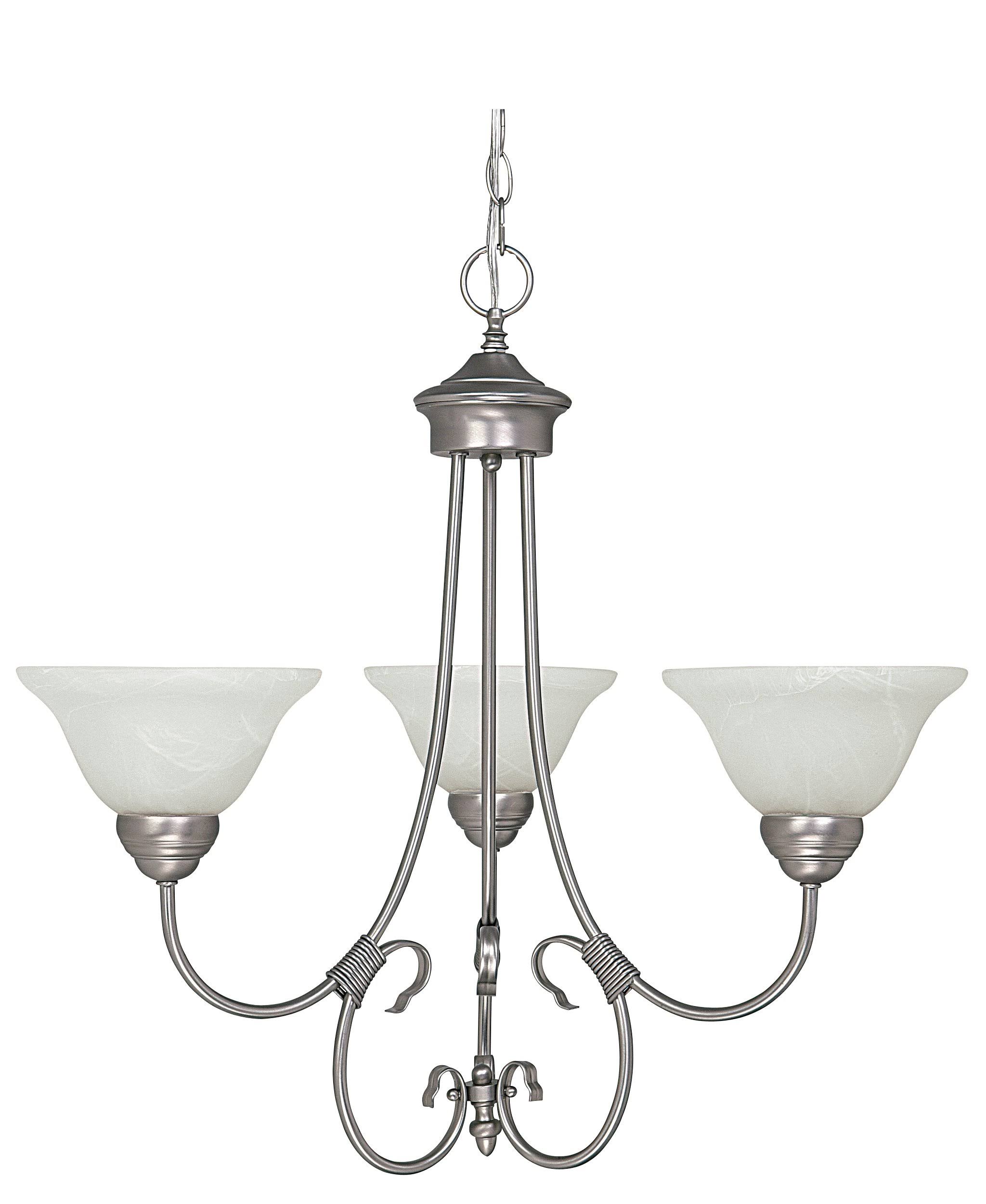Capital Lighting 3223MN-220 Hometown - Chandelier 3 Light Matte Nickel