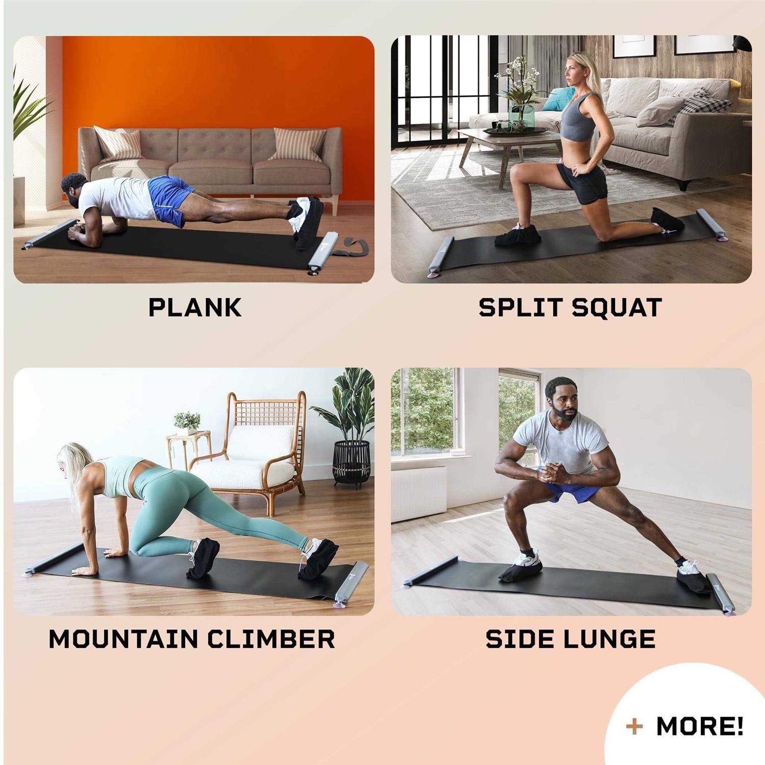 Lifepro Exercise Slide Board for Working Out Exercise Sliding Board Mat With for Endurance &amp; Strength Building Exercises