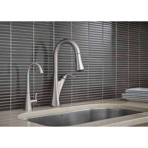 Moen 9124SRS Notch One-Handle High Arc Pulldown Kitchen Faucet Spot Resist Stainless