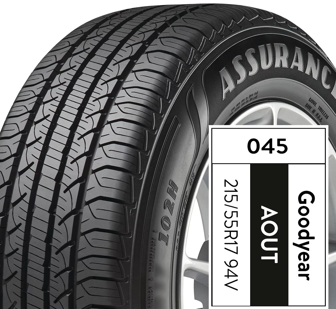 Goodyear Assurance Outlast 215/55R17 94V All-Season Passenger Car Tire
