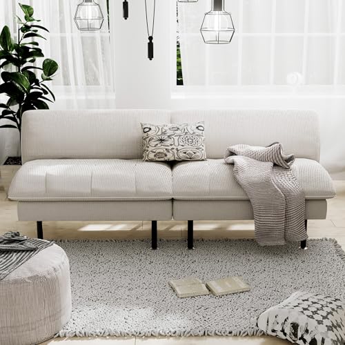 70" Futon Sofa Bed, 4 in 1 Multi-Function Couch Sleeper with Adjustable Backrest, Modern Convertible Futon, Recliner Small Loveseat for Living Room