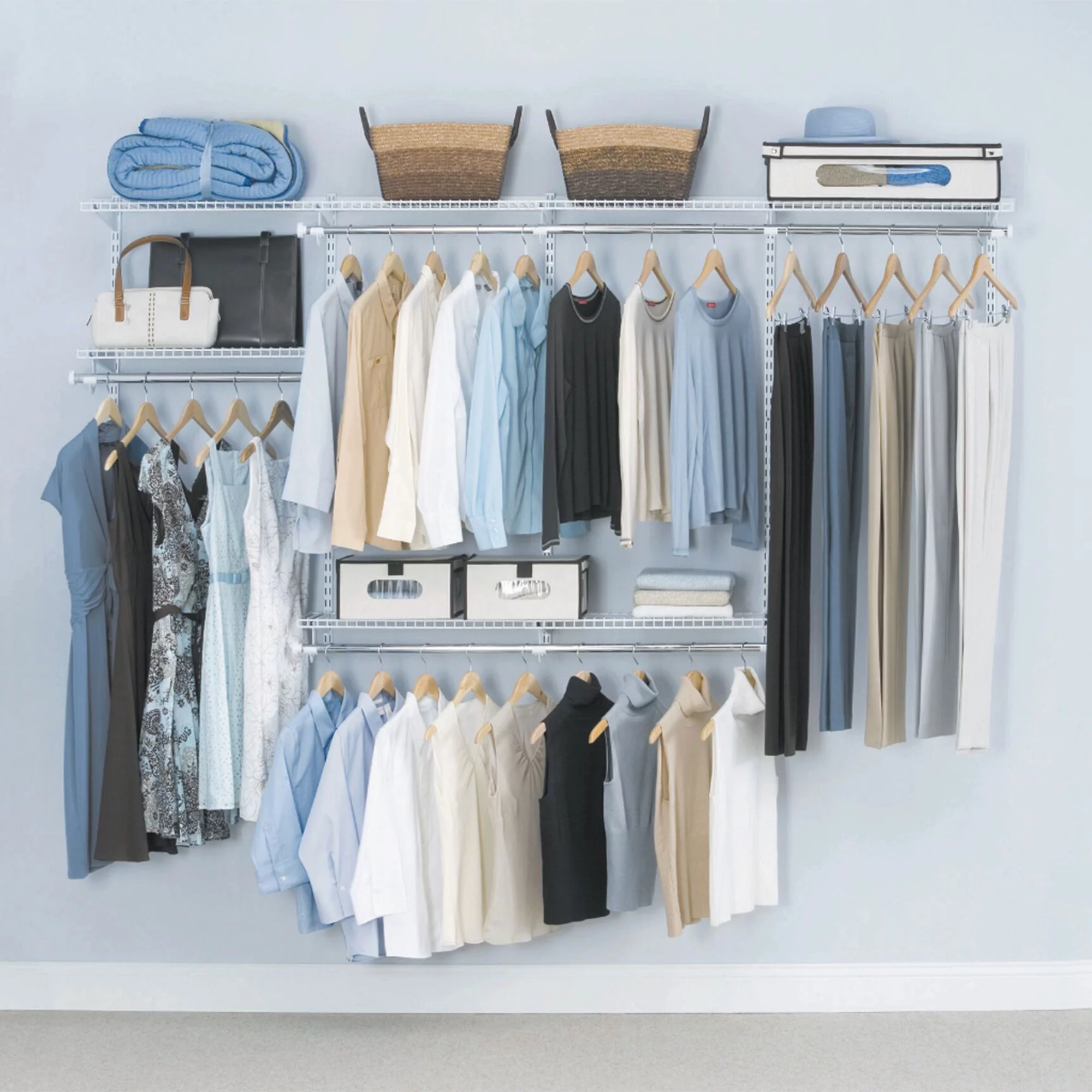 Rubbermaid Configurations White Closet Kit - FG3G5902WHT - Radiant Selections