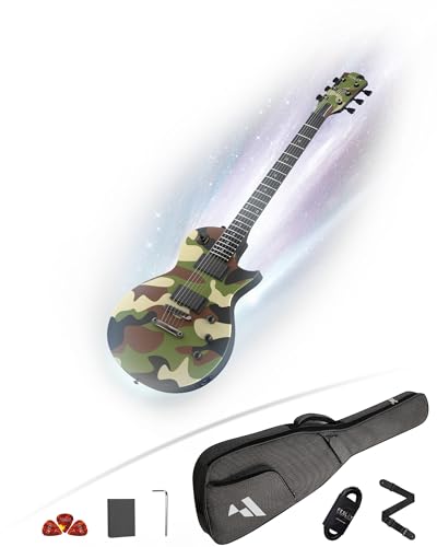 FLP350 Electric Guitar, 39" Solid Body Electric Guitar, Electric Guitar Kit with Dual Humbuckers, Mahogany Neck, Matte Finish, 22 Frets