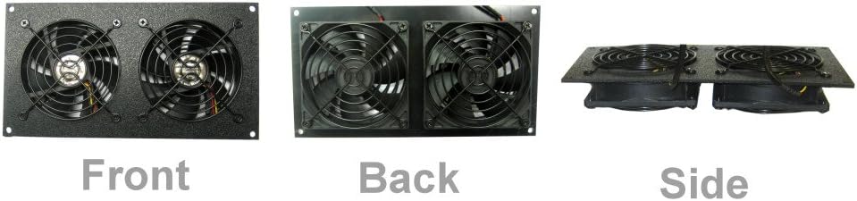 Coolerguys Programmable Thermal Controlled Cooling Kits for Cabinets, AV, and Components (Plastic, Single 80mm)