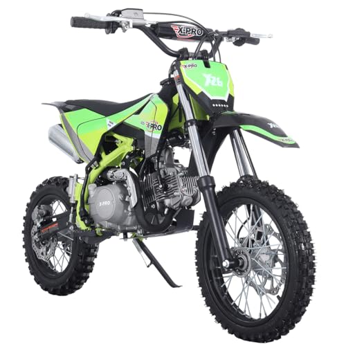 X-PRO X26 125cc Manual Clutch Dirt Bike Big Boys Pit Bike 125 Pitbike,Big 14"/12" Tires! (Blue)