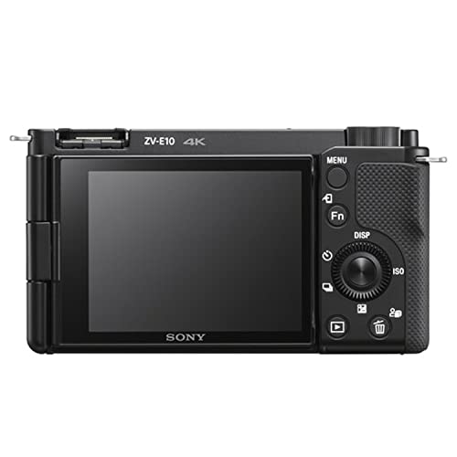 Sony ZV-E10 Mirrorless Camera with 16-50mm Lens + 2pcs 64GB Memory + LED Video Light + Case+ Tripod + Steady Grip Pod + Filters + Macro + 2X Lens +