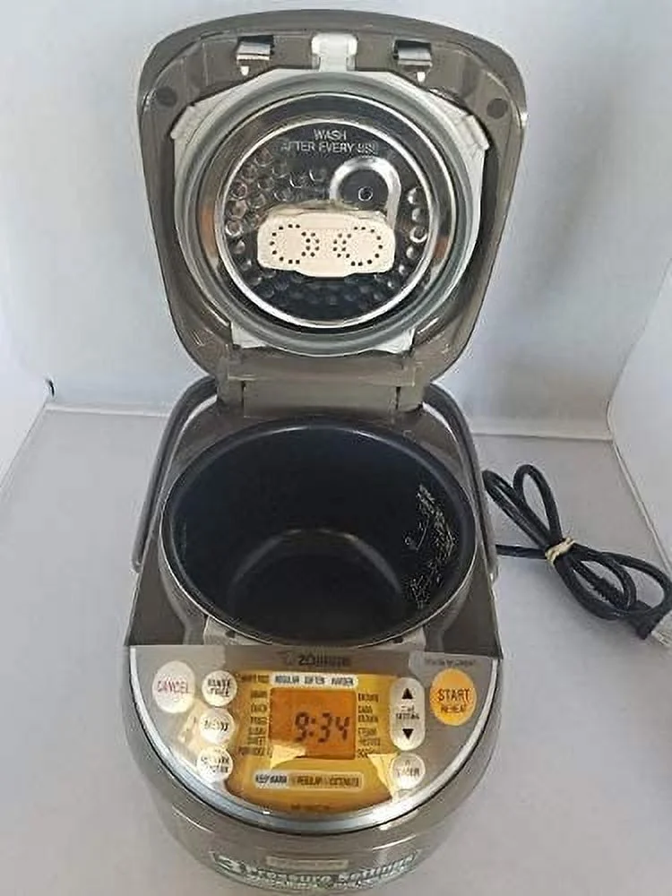 Zojirushi NP-NWC10XB Pressure Induction Heating Rice Cooker &amp; Warmer  5.5 Cup  Stainless Black  Made in Japan