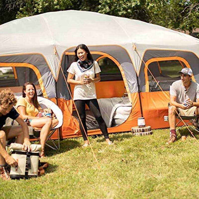 Core Equipment 12-Person Straight Wall Cabin Tent - Sports Supplies Online Store