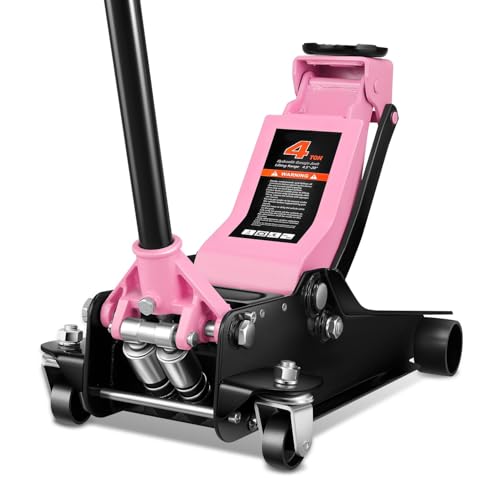 Auto Dynasty 4 Ton Low Profile Floor Jack, Heavy Duty Steel Hydraulic Car Jack with Dual Pistons Quick Lift Pump, Hydraulic Racing Floor Jack