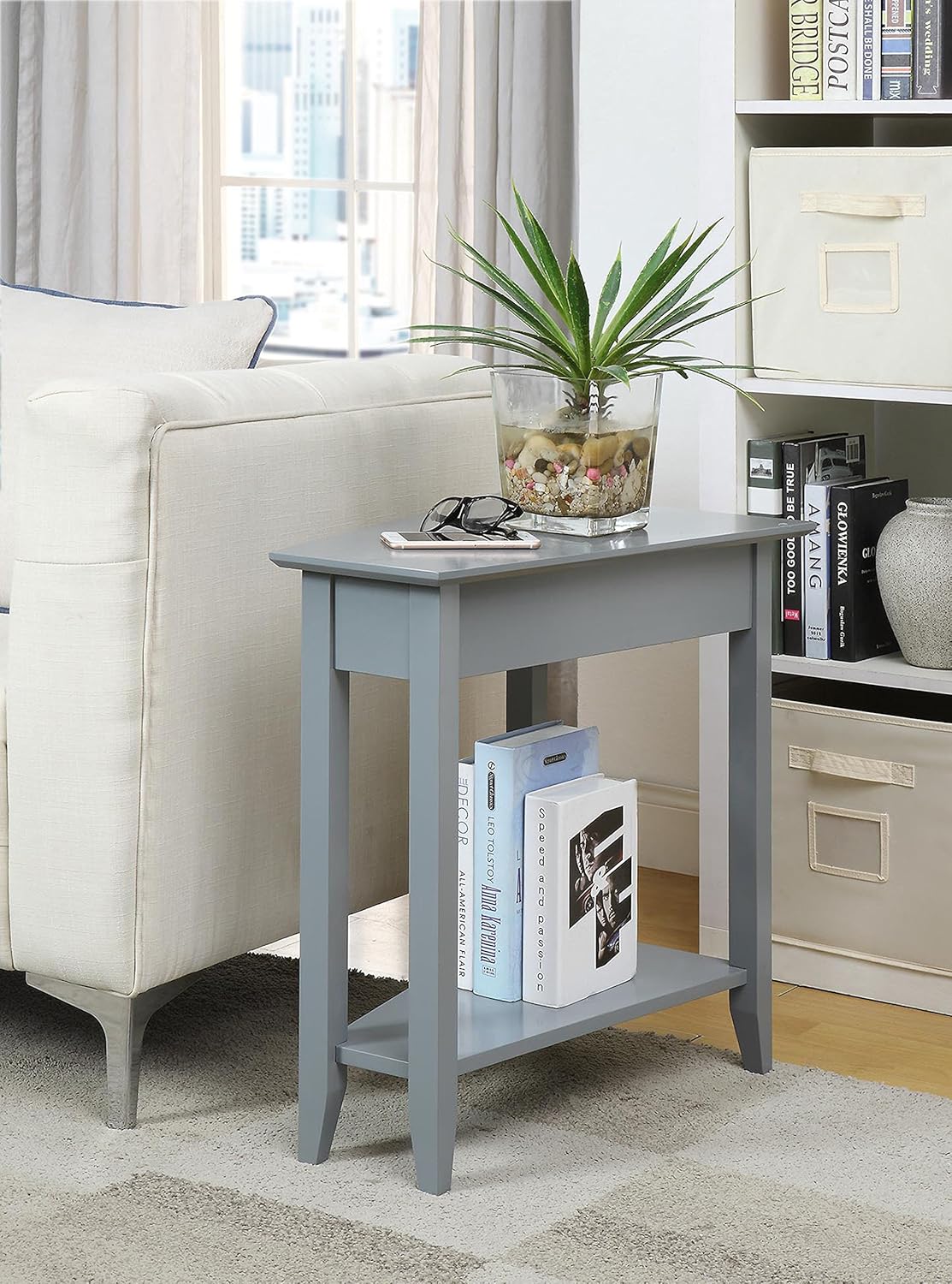 Convenience Concepts American Heritage Wedge End Table, Cherry
