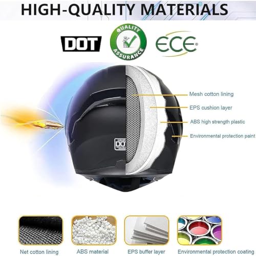 Adults Bluetooth Motorcycle Helmet Full Face Sun Visors Modular Helmets Flip up Motorbike Sport Offroad Mountain Lightweight Helmet for Men Women
