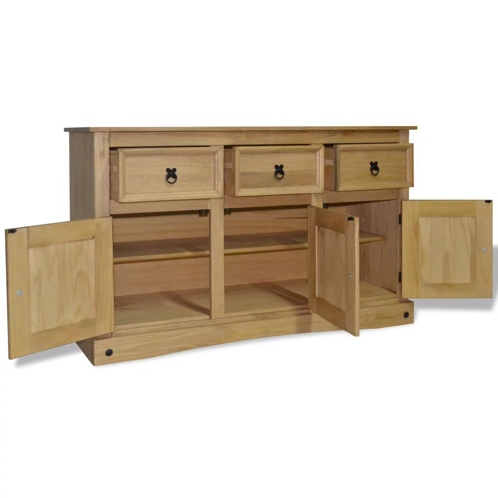 Festnight Sideboard Solid Mexican Pinewood Corona 52"x16.9"x30.7"