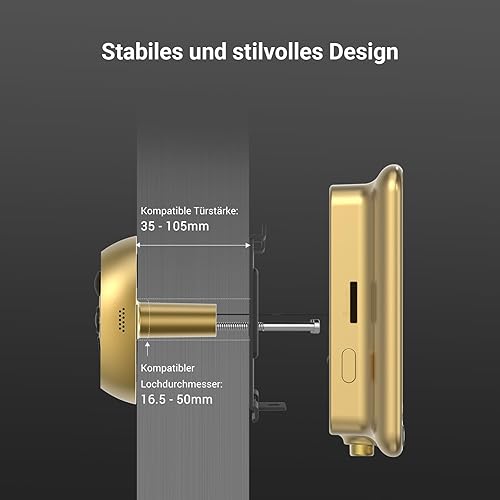 EZVIZ CP2 WLAN T&uuml;rspion mit 4,3-Zoll-Farbbildschirm, 2MP kabellose Video T&uuml;rklingel Kamera mit 146&deg; Weitwinkel und 2200mAh Akku, 2,4GHz