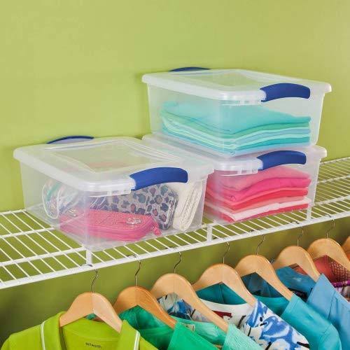 Sterilite 15 Quart Latch Box- Stadium Blue Case of 10 (15-Quart)