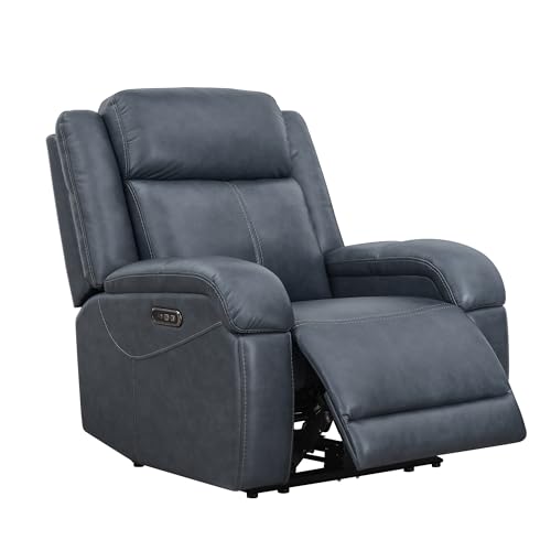 Watson & Whitely Genuine Leather Power Recliner Chairs for Adults, Wall Hugger RV Recliner with Power Headrest & Charging Ports