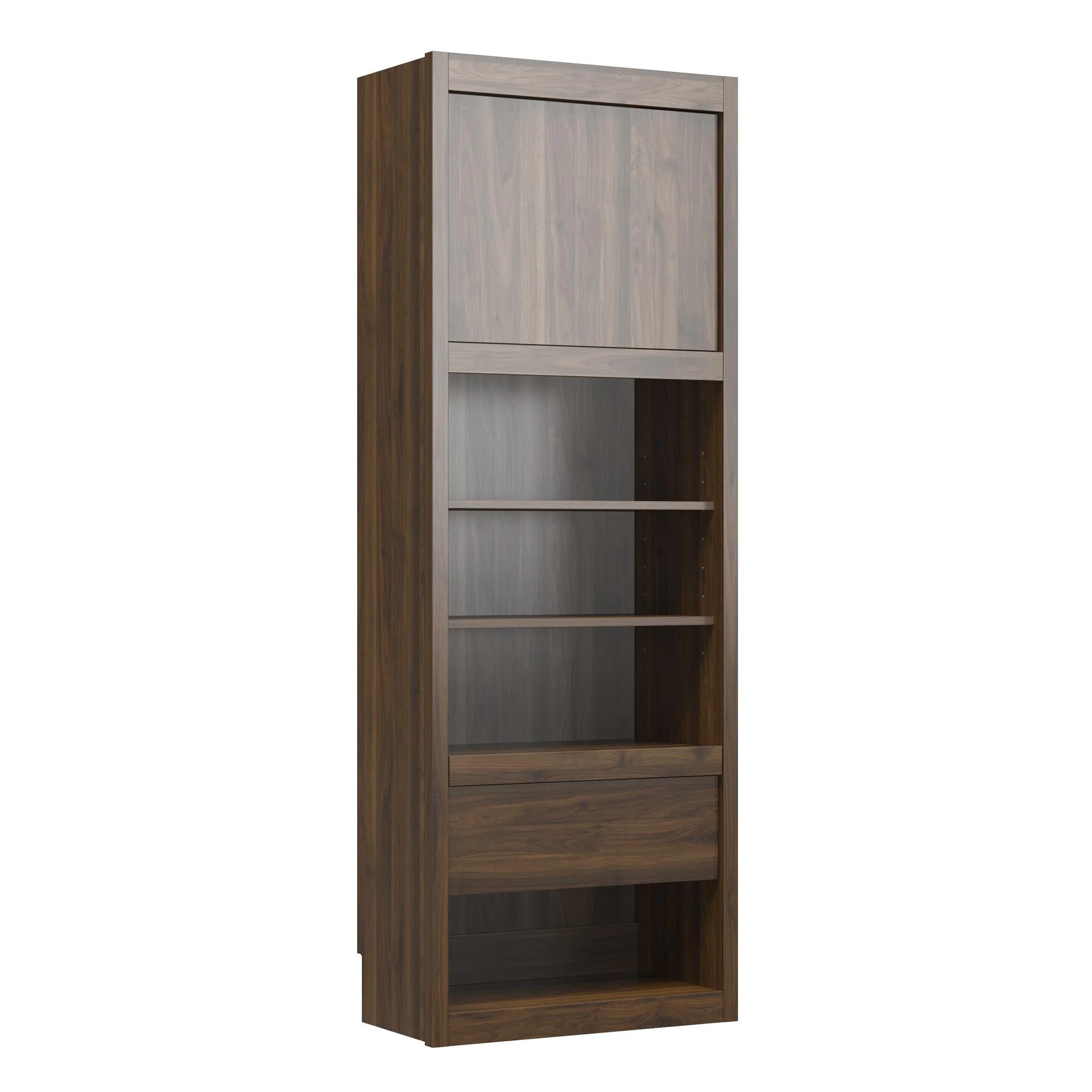 Signature Sleep Single Side Cabinet for Murphy Wall Beds in Walnut
