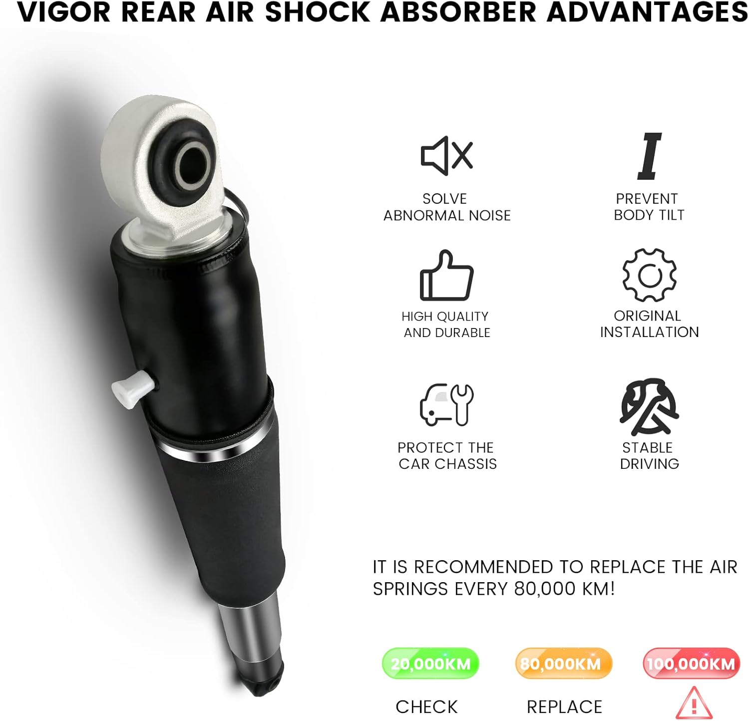 VIGOR Rear Air Strut Absorber, Compatible with 2015-2020 GMC Yukon, Cadillac Escalade, Chevrolet Suburban and Tahoe Car Air Suspension Shock