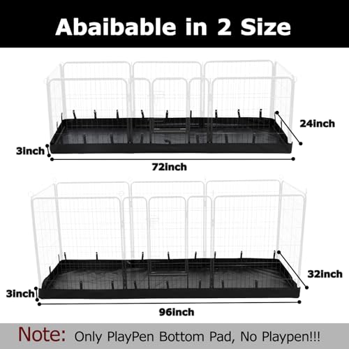 PJYuCien Dog Playpen Plus Storage Bag, 32" H 8 Panels Puppy Pen with Square Bottom, Heavy Duty Dog Fence for Puppies/Small Dogs