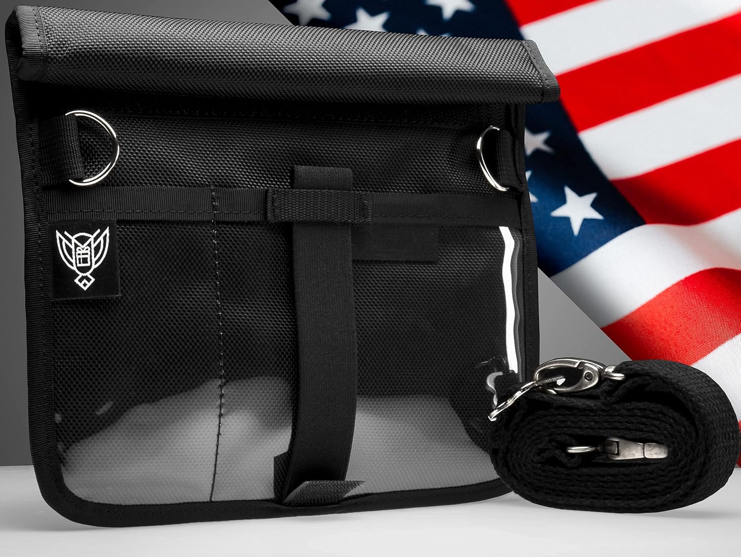 Xtreme Sight Line ~ Xecutive Faraday Bag for Phones and Other Small Electronics ~ Data Security for Executive Travel ~ Shoulder Strap Included ~
