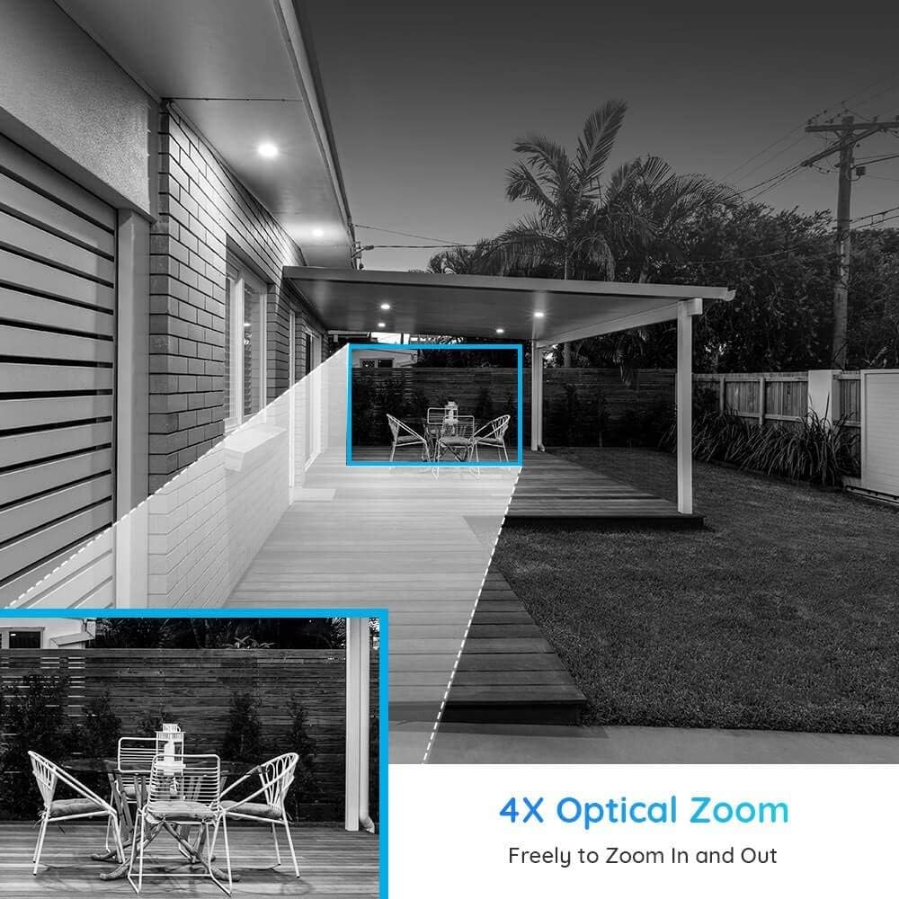 Security Camera Outdoor, Reolink 5MP Plug-in Outdoor WiFi Camera for Home Security, 4X Optical Zoom, 2.4/5Ghz WiFi, Motion Detection, Night Vision