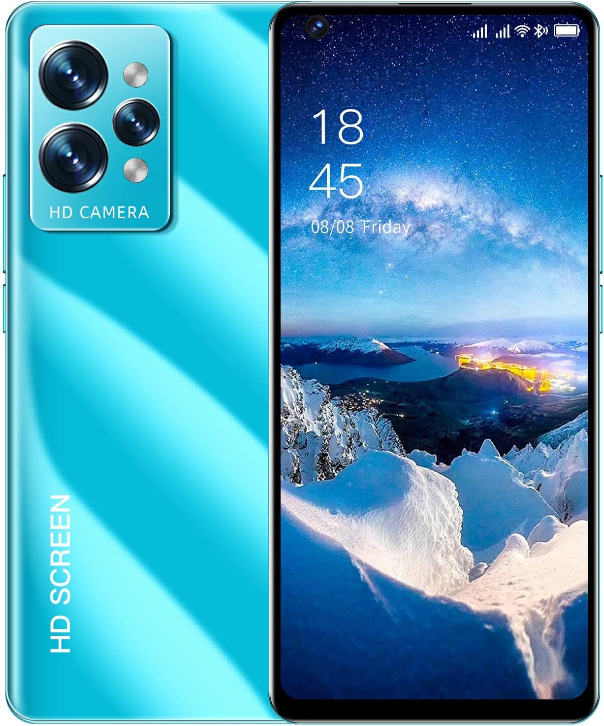 Unlocked Mobile Phones, Smart Phone HD Full Screen Phone, Adnroid Dual SIM Quad-core Face Unlocked Smartphones 2+16GB 6.82-inch Ultrathin