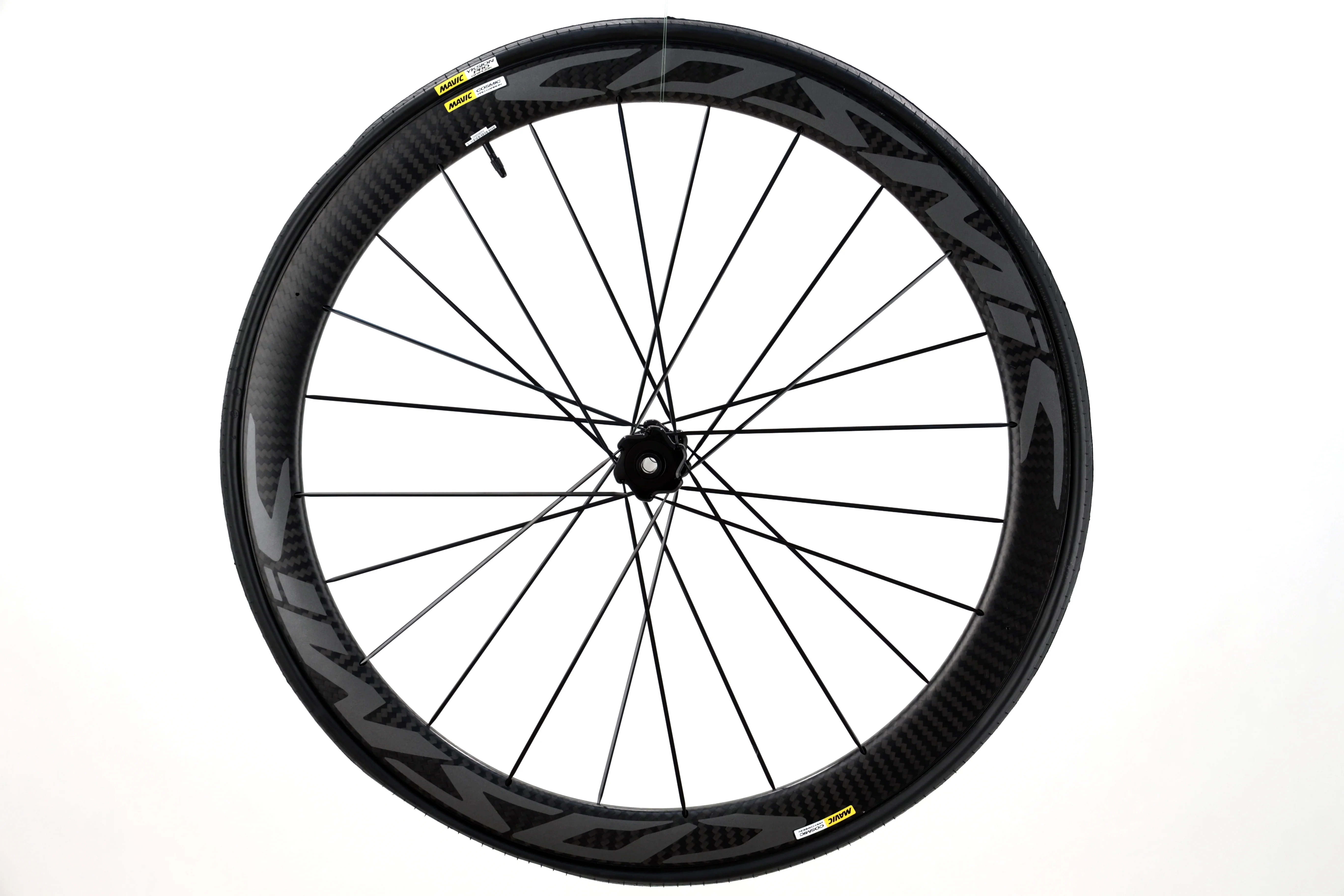 Mavic Cosmic Pro Carbon Front Wheel, 700c, Clincher, 12 x 100mm TA, 24H, Disc - Radiant Selections