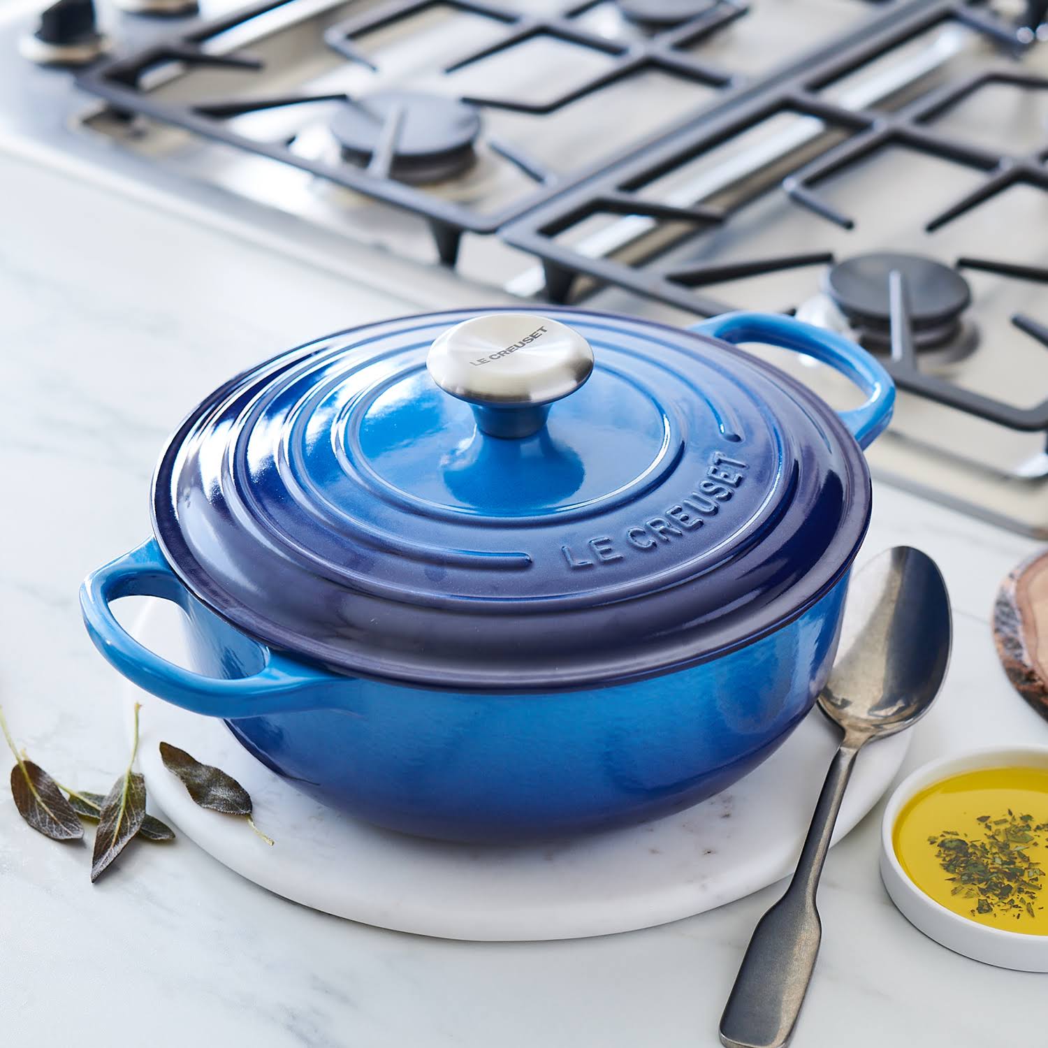 Le Creuset 3.5 qt. Cast Iron Sauteuse - Indigo