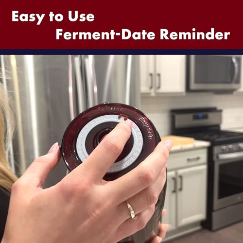 Mason Jar Fermentation Kit - Food Grade Fermenting Lids for Wide Mouth Mason Jars, includes Easy Grip Fermenter Lids 4-Pack, Weights and Pump