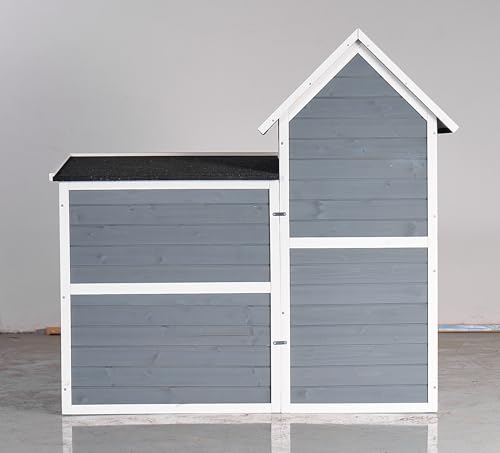 122" Large Chicken Coop with Run,Outdoor Chicken Run W/Nesting Box & Perch,Wooden Hen House W/Ramp & Sliding Trays
