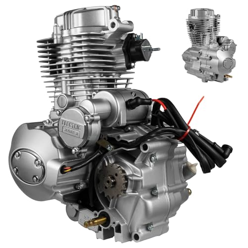 200CC/250CC 4 Stroke Dirt Bike Engine 5-Speed Kick/Electric Start Dirt Bike Engine Manual Transmission ATV Motor Engine 14Hp Single Cylinder Vertical