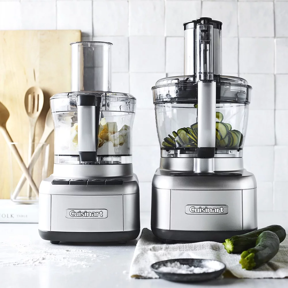 Cuisinart FP-1300SVWS Elemental 13-Cup Food Processor with Spiralizer and Dicer, Silver Bundle with Cuisinart 12pc Cutlery Set, 3D Cutting Board
