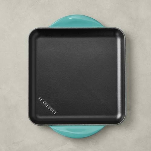 Le Creuset 9.5x22 Cast Iron Square Griddle - Caribbean