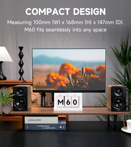 Edifier M60 Multimedia Speaker Bluetooth 5.3, 66W RMS, Hi-Res Audio & Hi-Res Wireless Audio, LDAC,3" Mid Bass & 1" Tweeter, USB-C & Aux Inputs